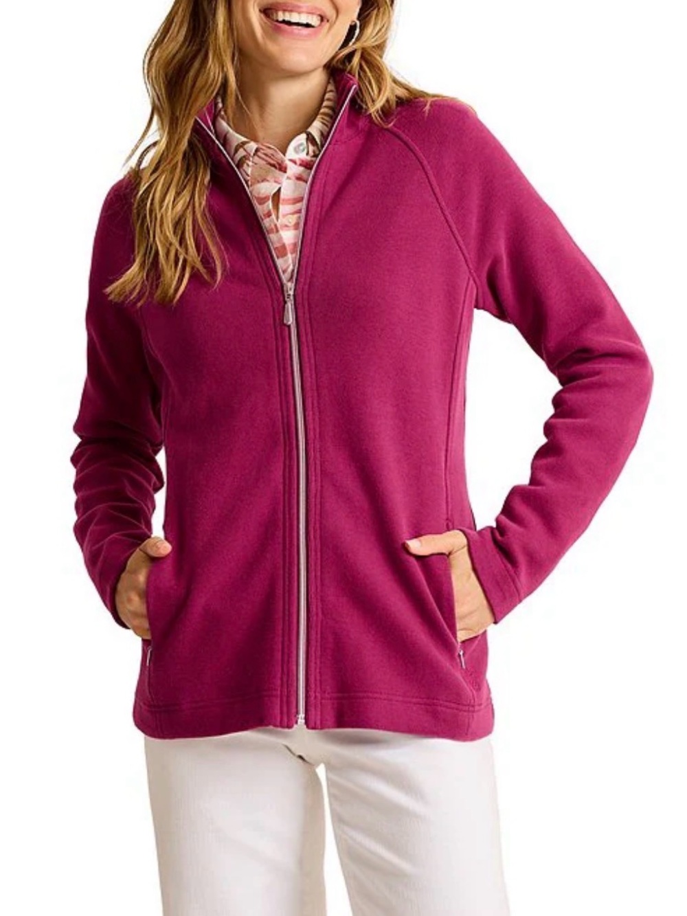 TOMMY BAHAMA - Aruba Full-Zip Sweater Jacket - Women’s Large Santa Ana Purple